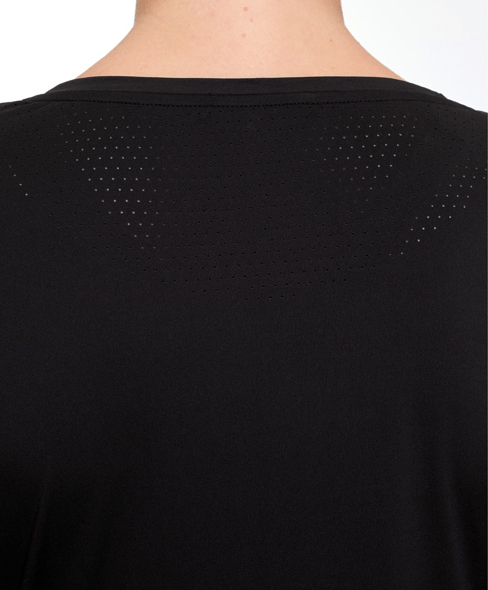 Oysho Microperforated Kort-sleeved Technical T-shirt Svarte | LHAP38915