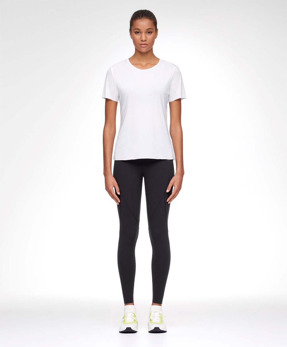 Oysho Microperforated Kort-sleeved Technical T-shirt Hvite | QEAS10274