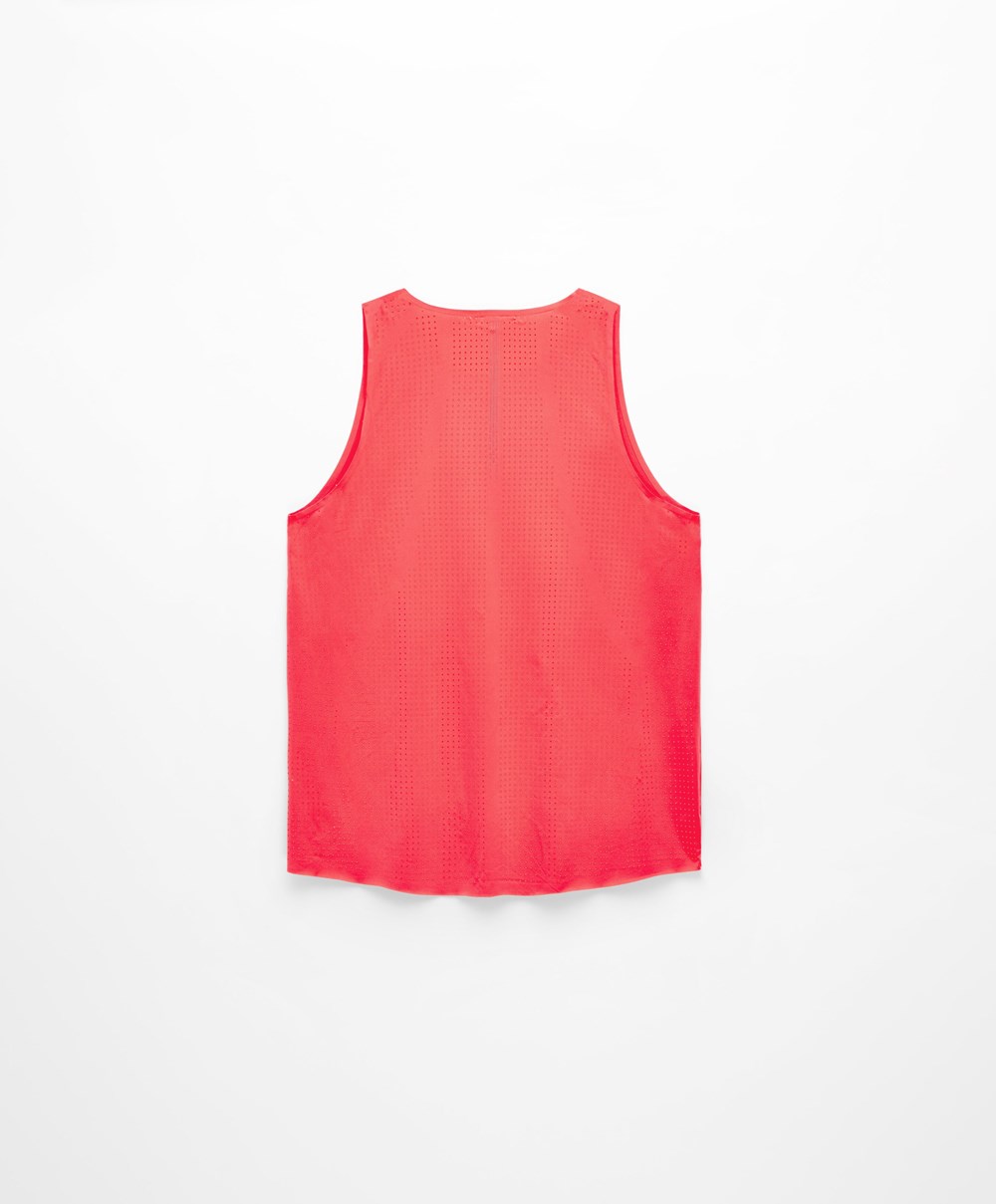 Oysho Microperforated Technical Ermeløse T-shirt Rosa | KONU87046