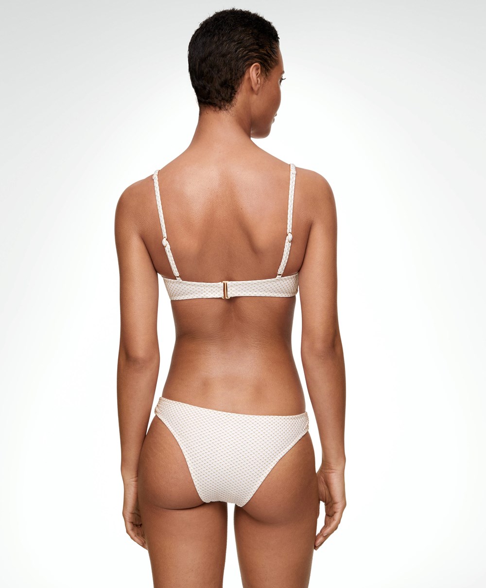 Oysho Mid-rise Bikini Briefs Hvite | BIFQ61479