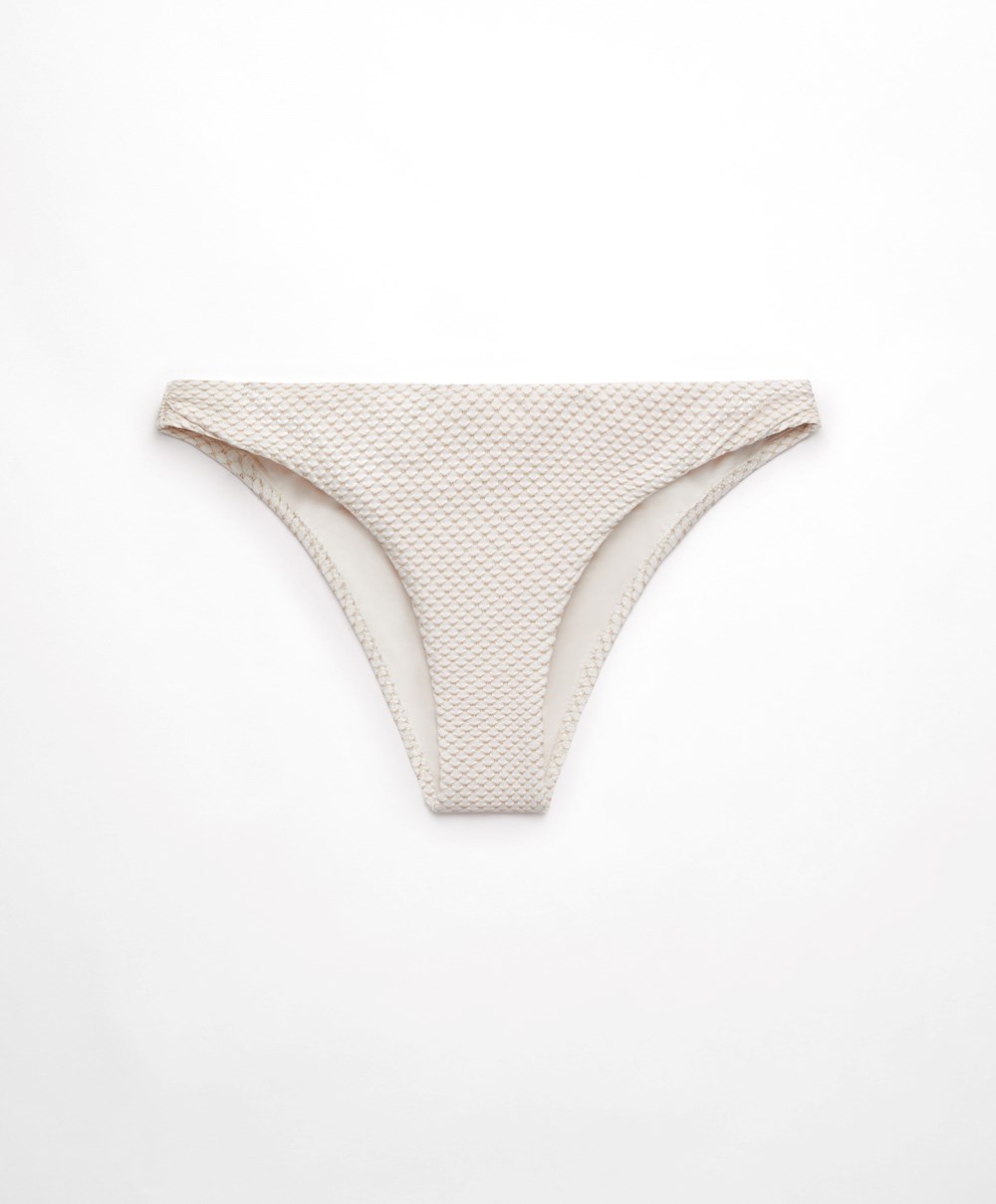 Oysho Mid-rise Bikini Briefs Hvite | BIFQ61479