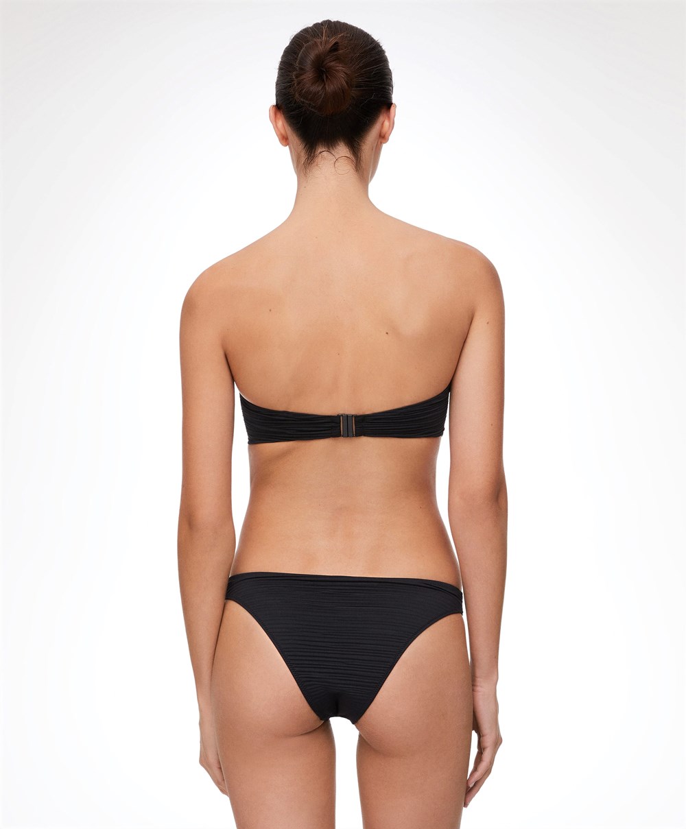 Oysho Mid-rise Bikini Briefs Svarte | VNUG67814