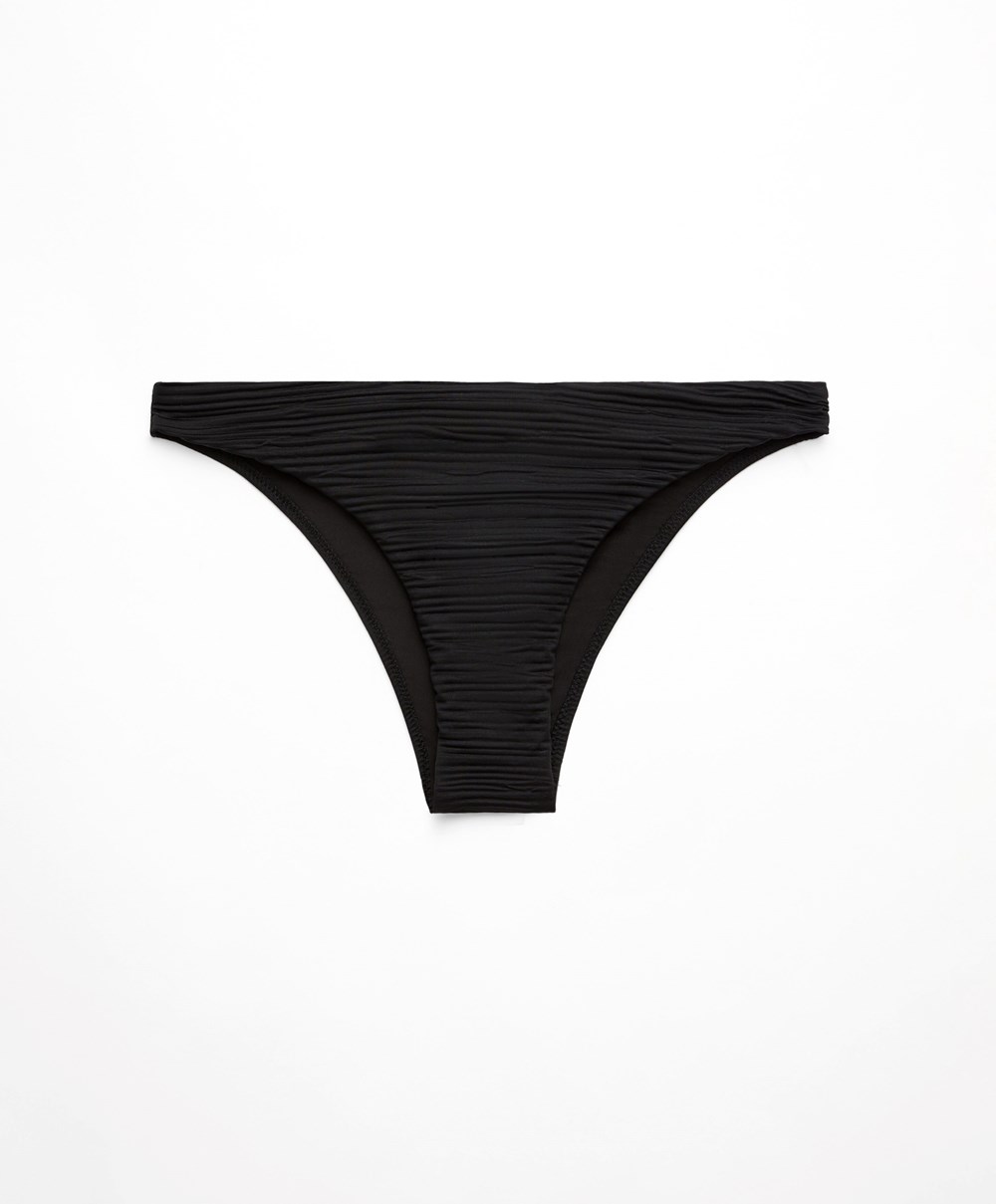 Oysho Mid-rise Bikini Briefs Svarte | VNUG67814