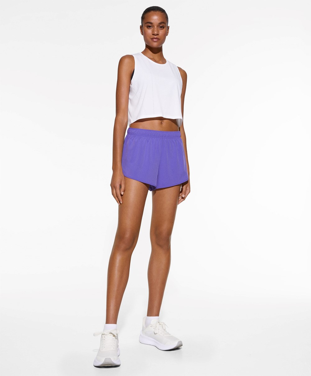 Oysho Mini Jogge Shorts Violet | RFUN14659