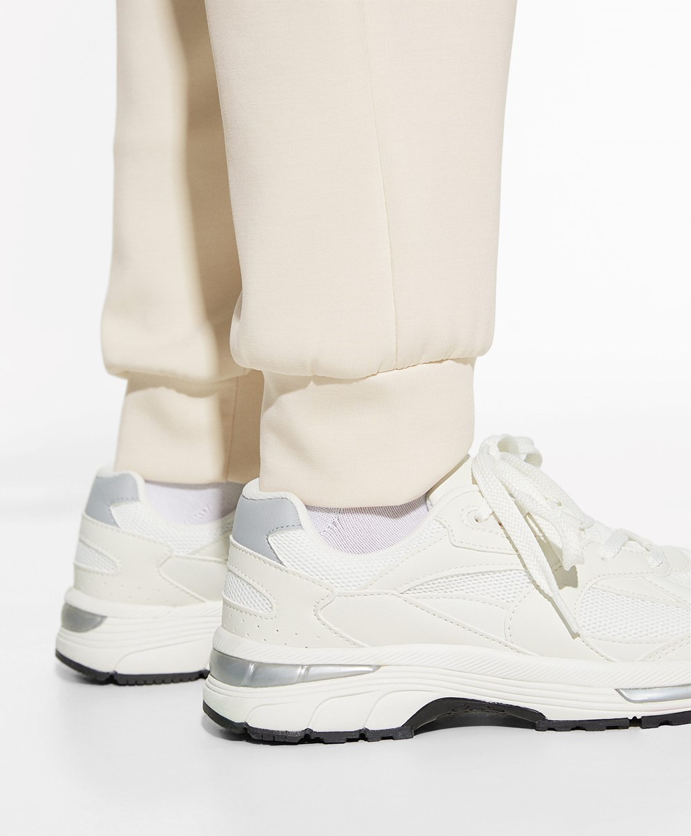 Oysho Modal Joggers Stone | SREA60134