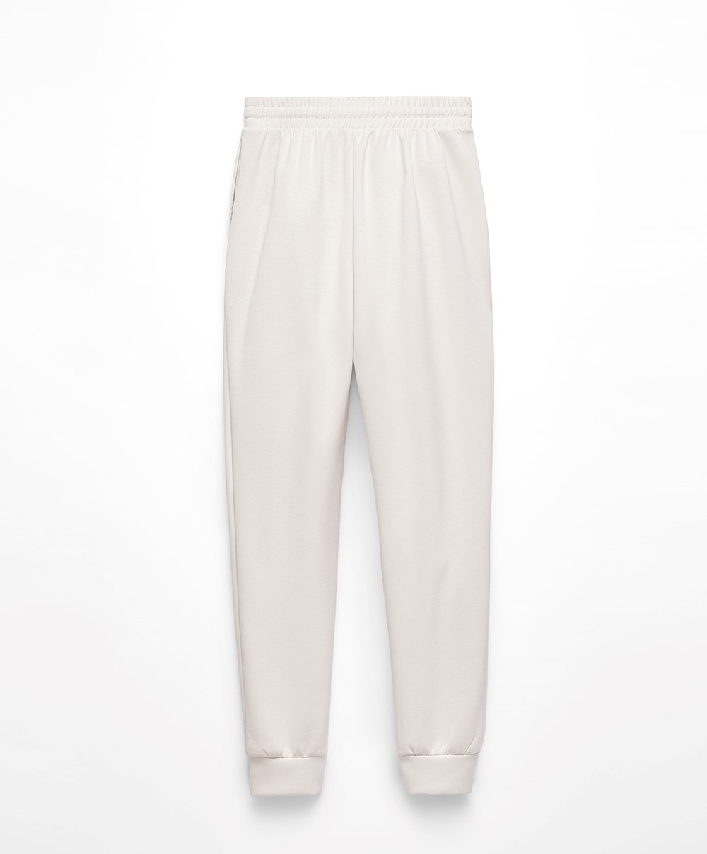 Oysho Modal Joggers Stone | SREA60134