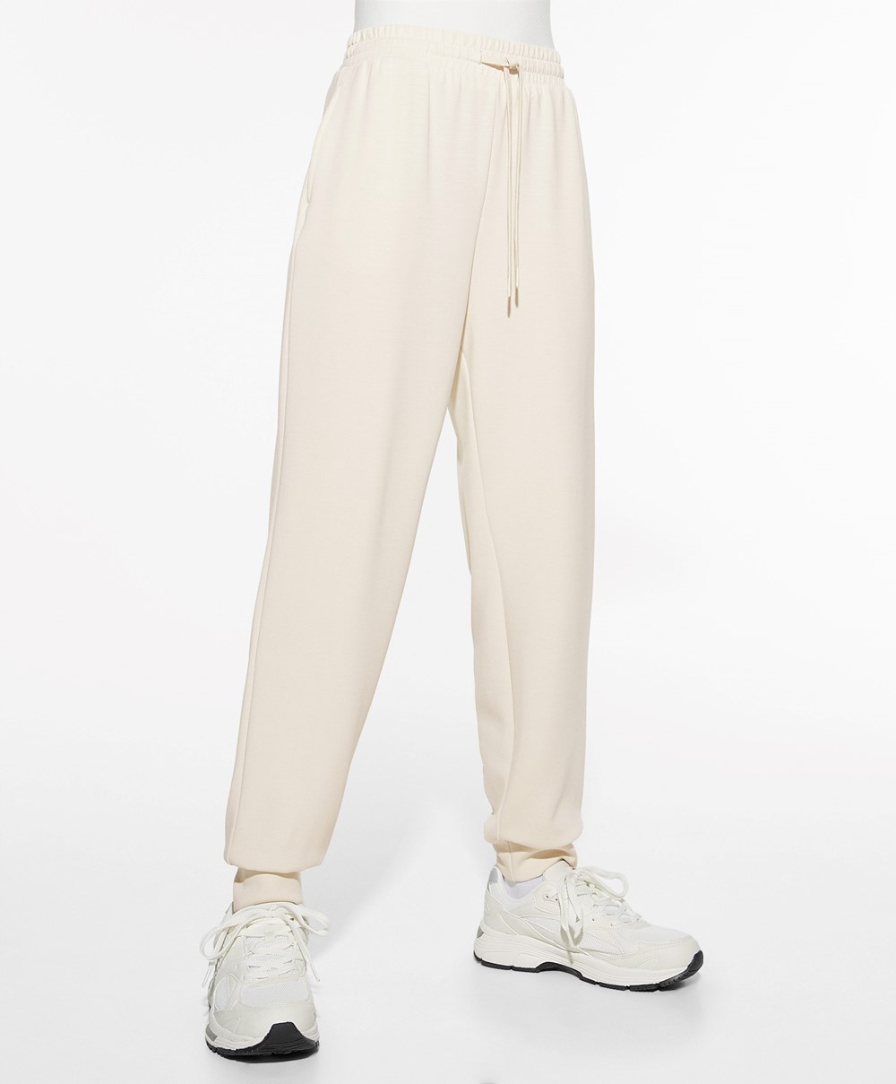 Oysho Modal Joggers Stone | SREA60134