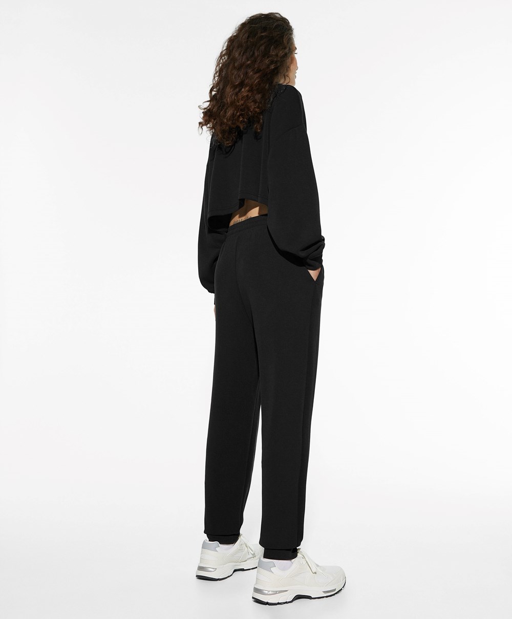 Oysho Modal Joggers Svarte | LFRB15847