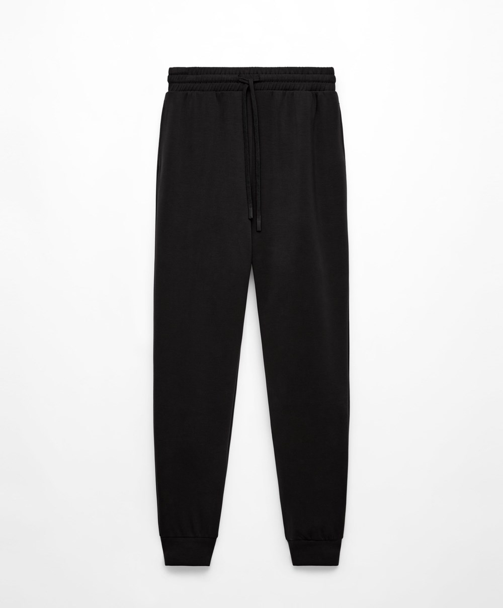 Oysho Modal Joggers Svarte | LFRB15847