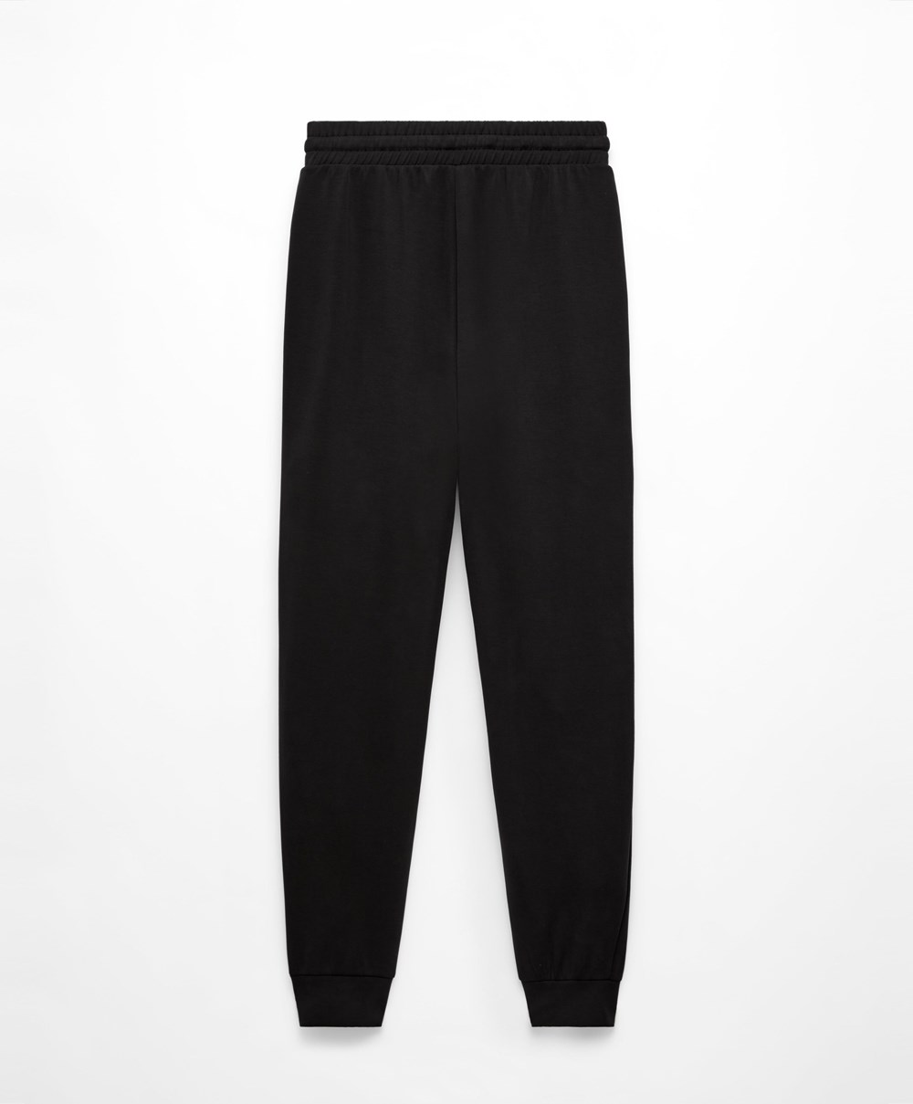 Oysho Modal Joggers Svarte | LFRB15847