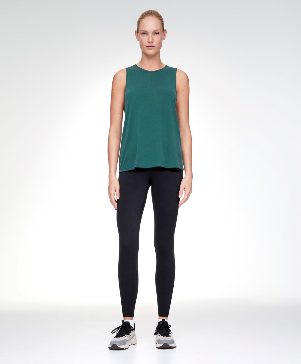 Oysho Modal Open Back Ermeløse T-shirt Bottle | HRLC52369