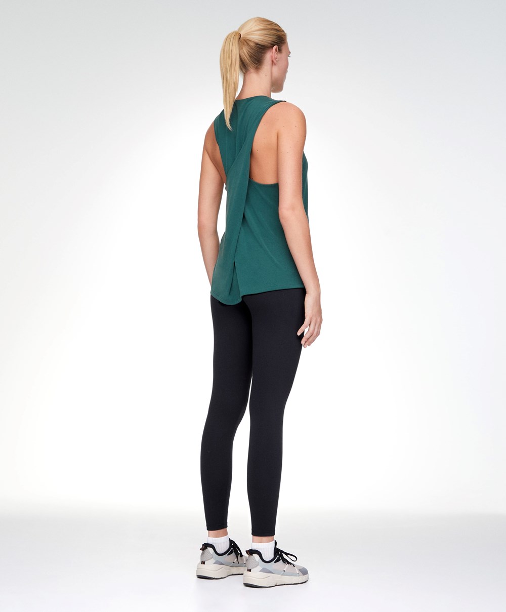 Oysho Modal Open Back Ermeløse T-shirt Bottle | HRLC52369