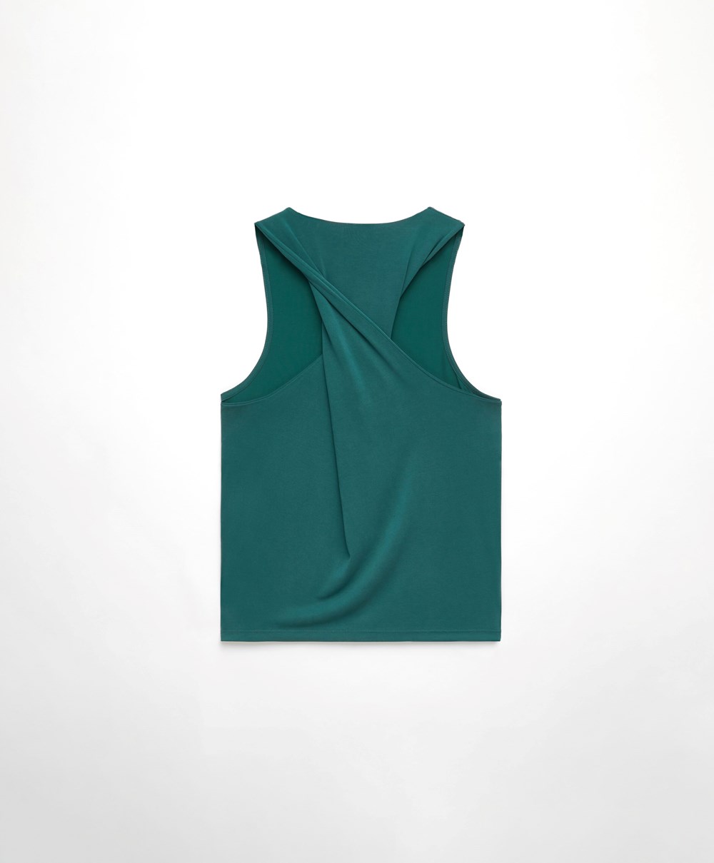 Oysho Modal Open Back Ermeløse T-shirt Bottle | HRLC52369