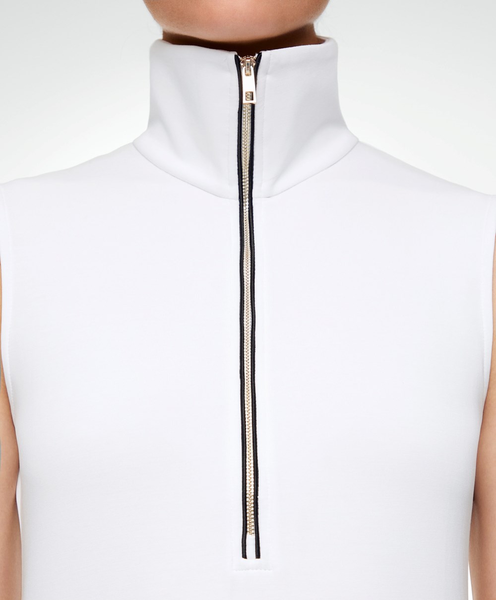 Oysho Modal Polo-collar Kjoler Hvite | FVYT28704