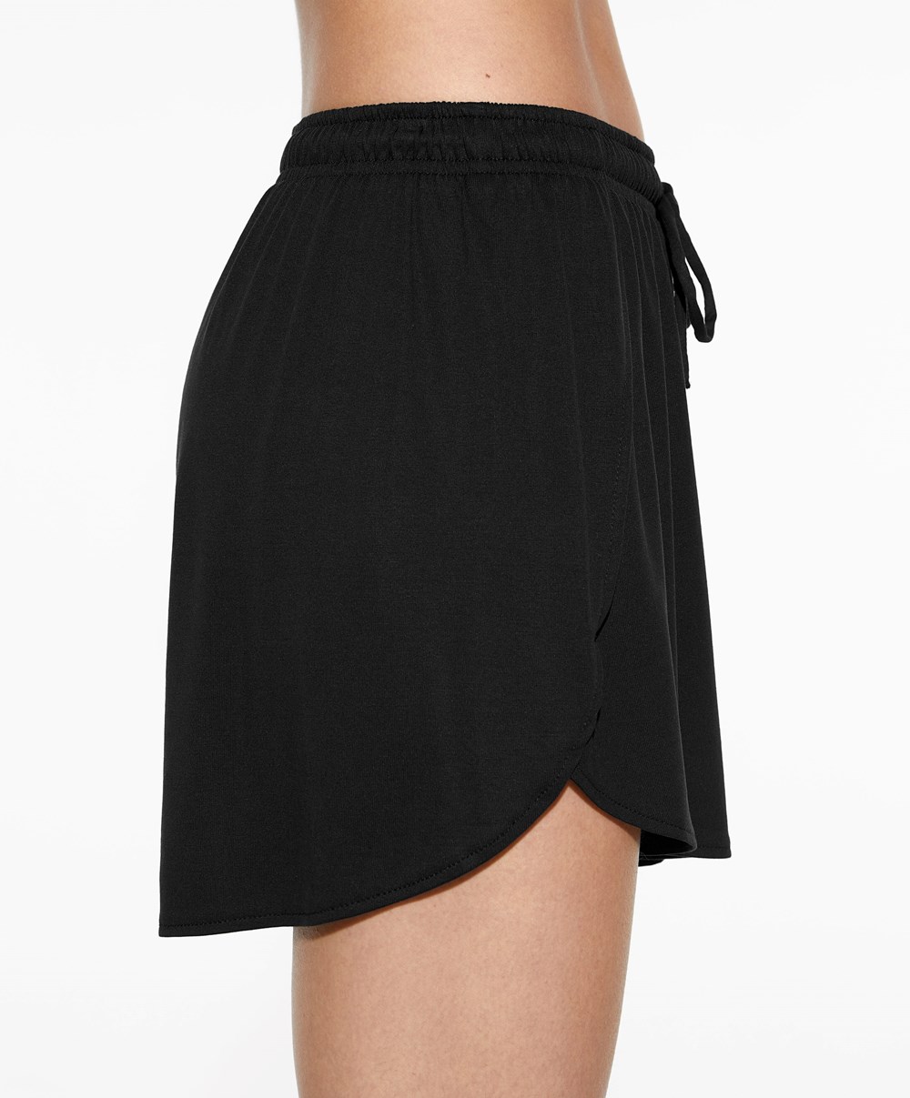 Oysho Modal Shorts Svarte | GKMZ14879