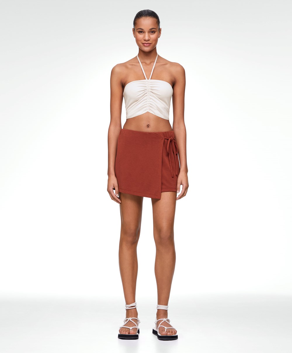 Oysho Modal Skort Brune | NOYS35614