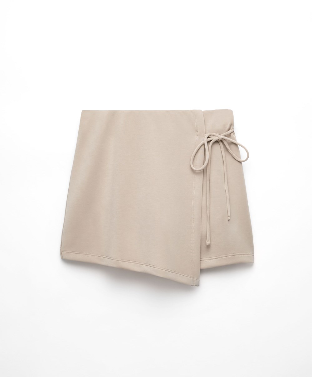 Oysho Modal Skort Oatmeal | MZCJ90215