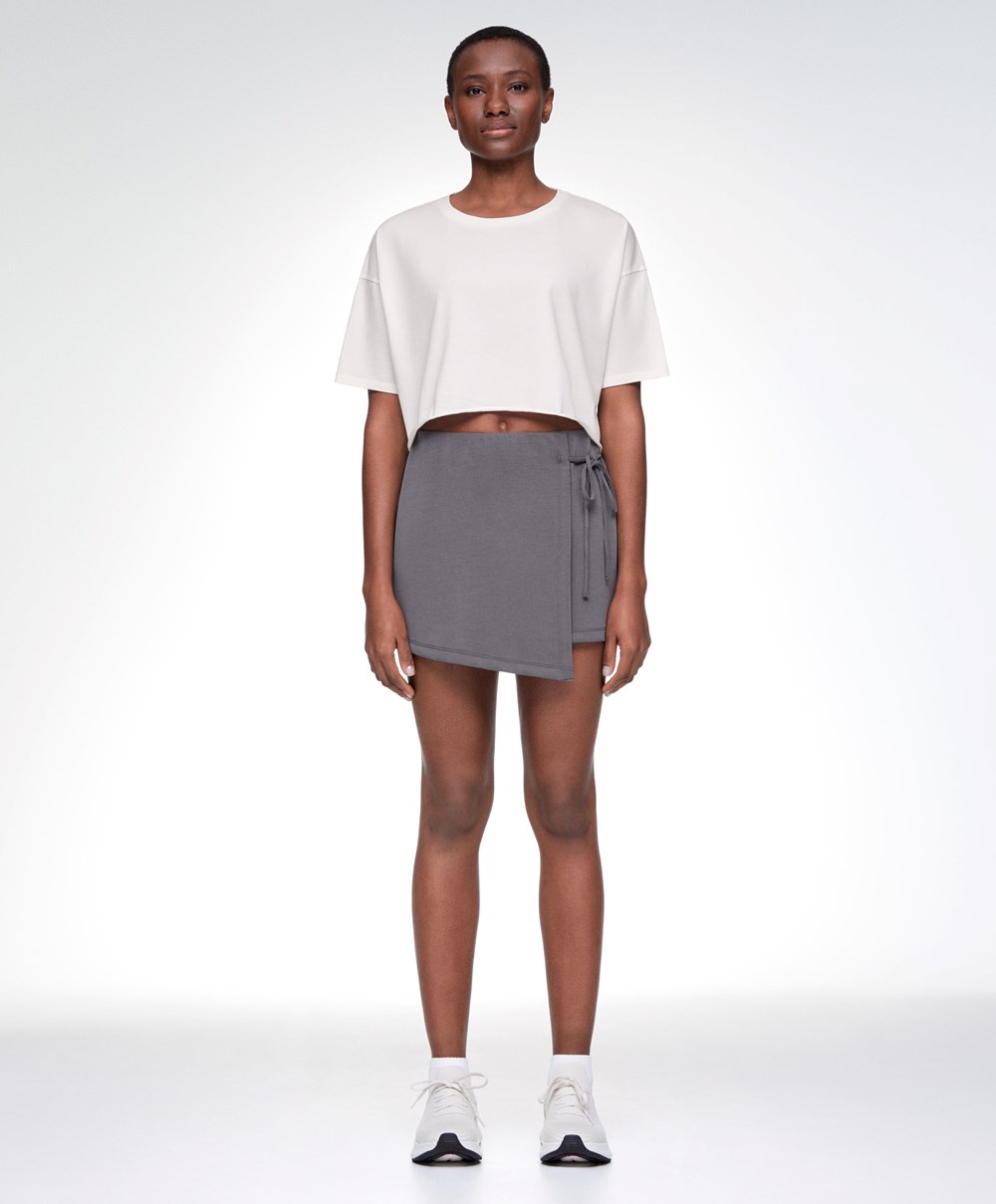 Oysho Modal Skort Purple-grey | HIOE60724