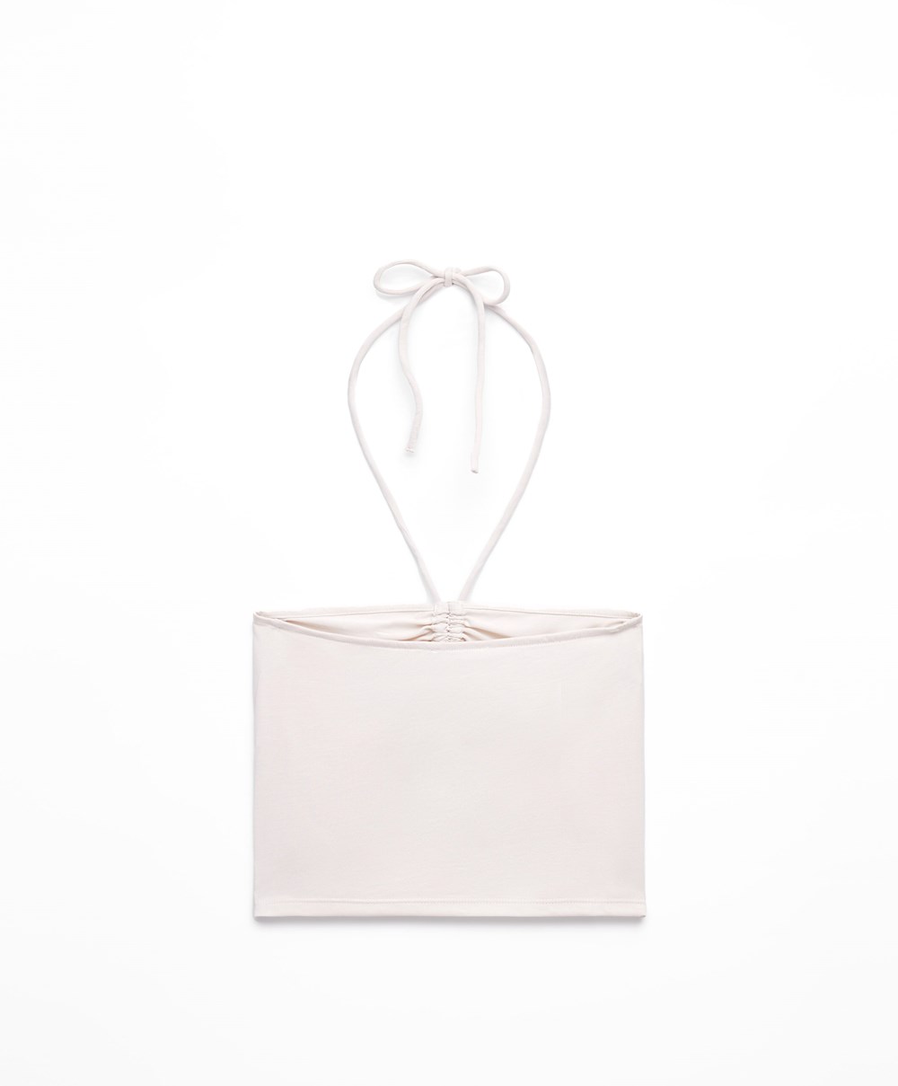 Oysho Modal Strappy Top Stone | QCID98716