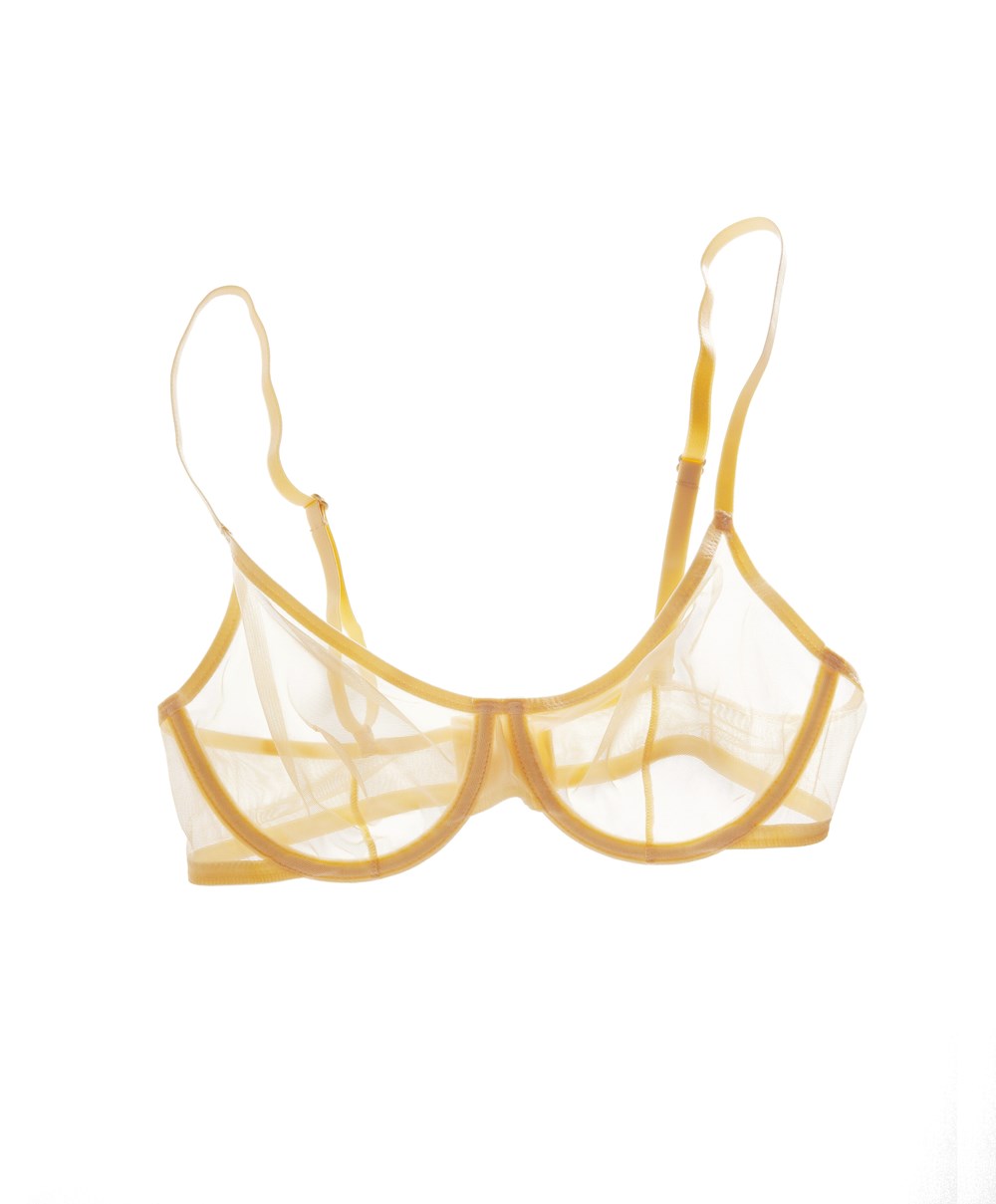 Oysho Non-padded Underwired Classic Bra In Tulle Gul | JLFN56803