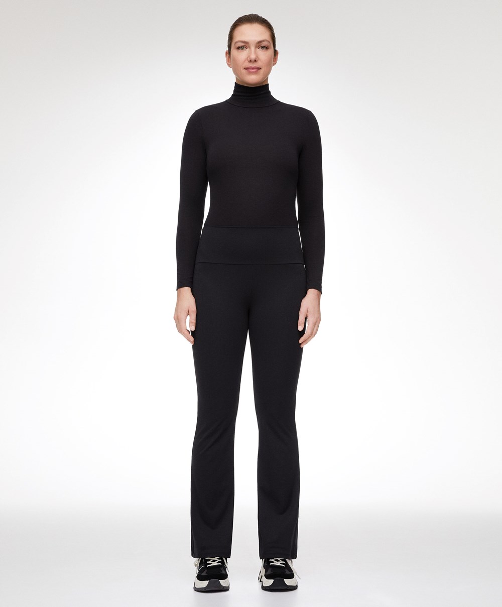 Oysho Outlast® Thermal High-neck Body Svarte | DNOZ34572