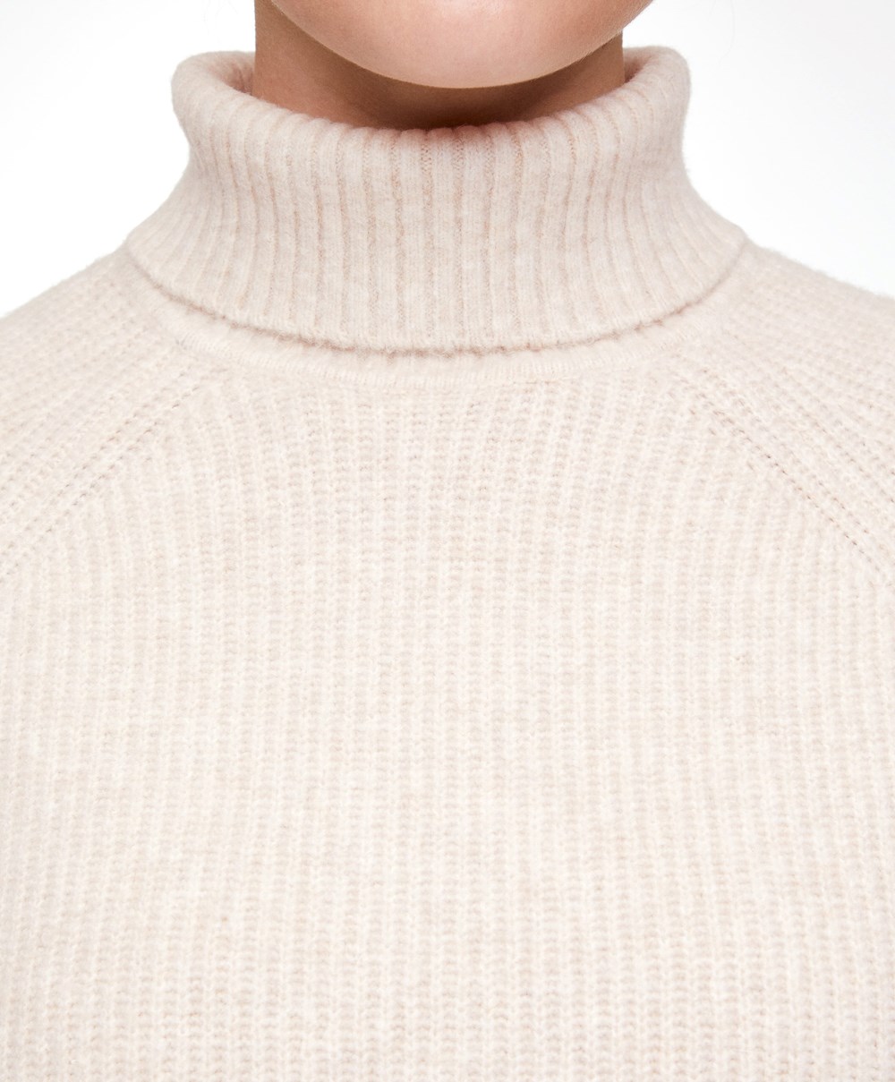 Oysho Oversized Turtleneck Genser Lyse | NJMW62587