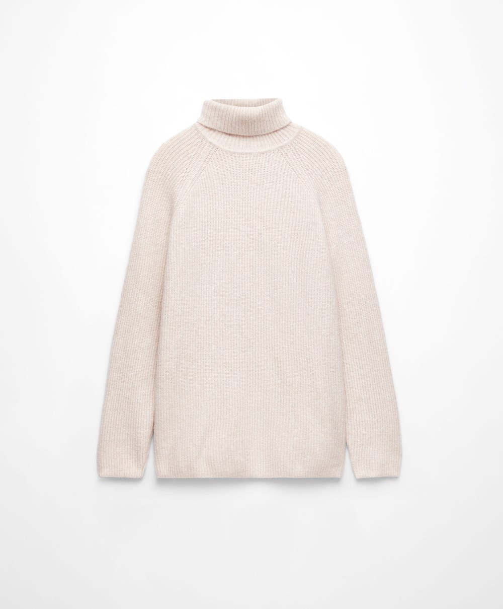 Oysho Oversized Turtleneck Genser Lyse | NJMW62587