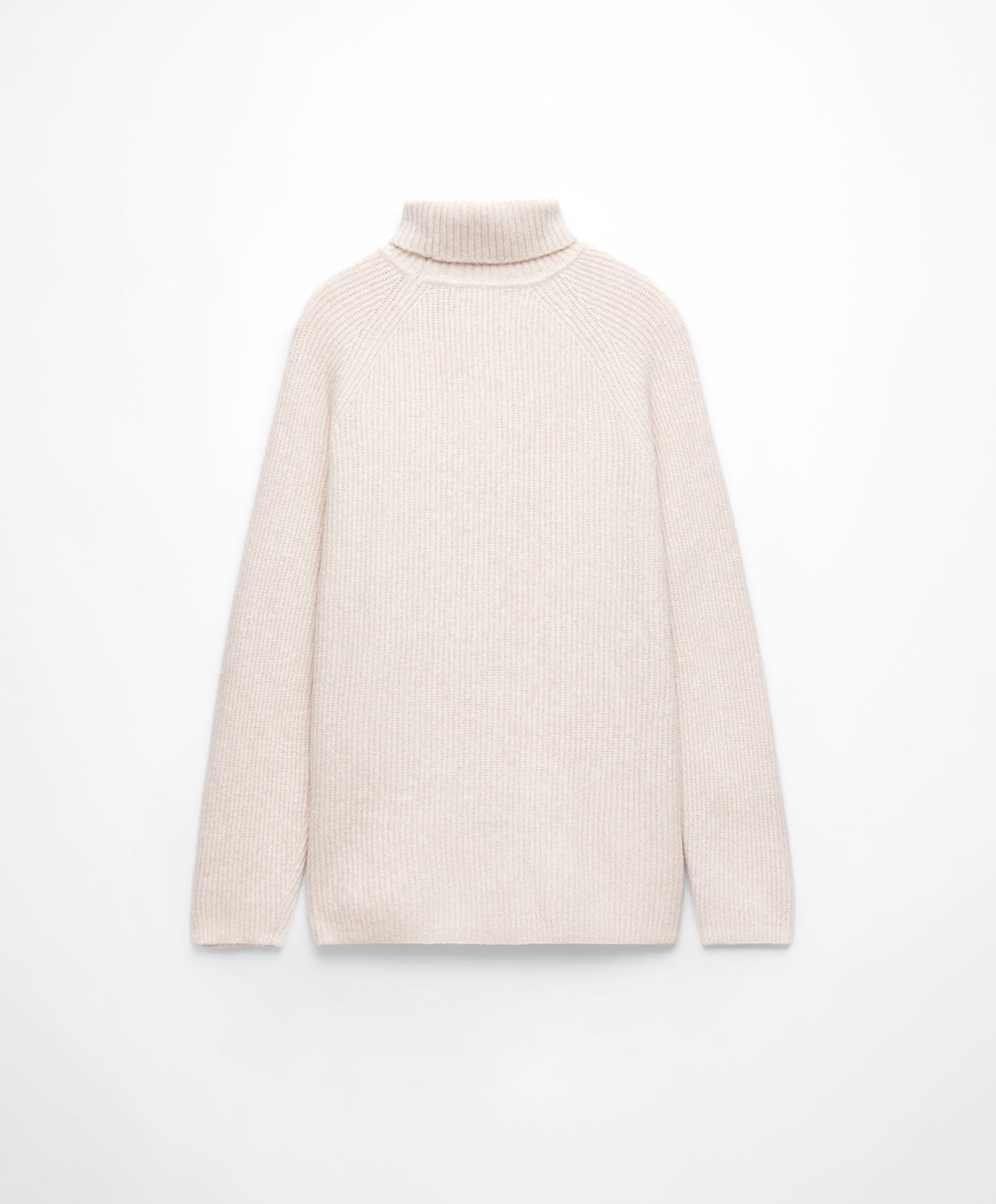 Oysho Oversized Turtleneck Genser Lyse | NJMW62587