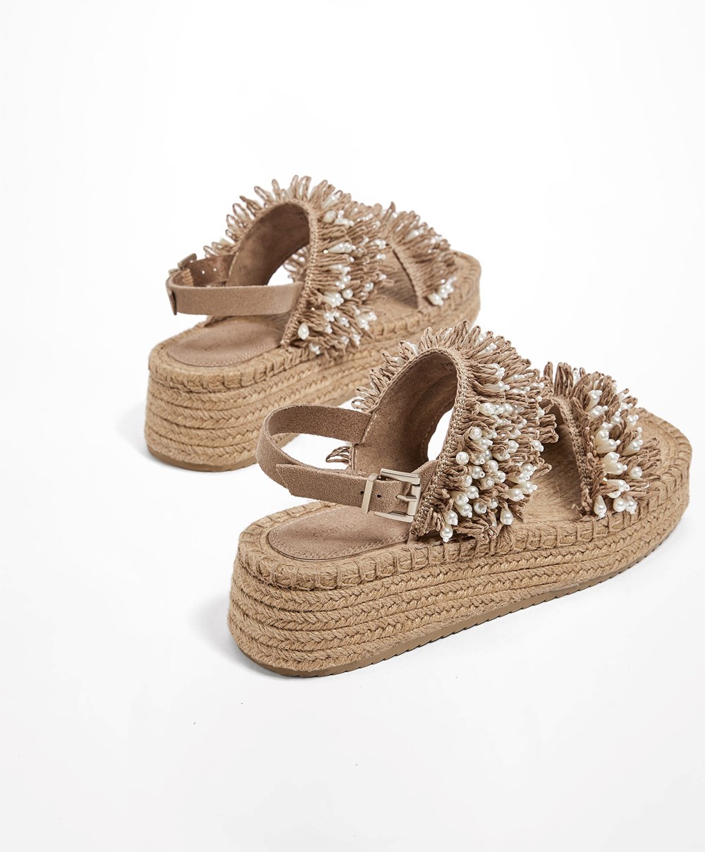 Oysho Pearl Wedges Brune | XYQM17082