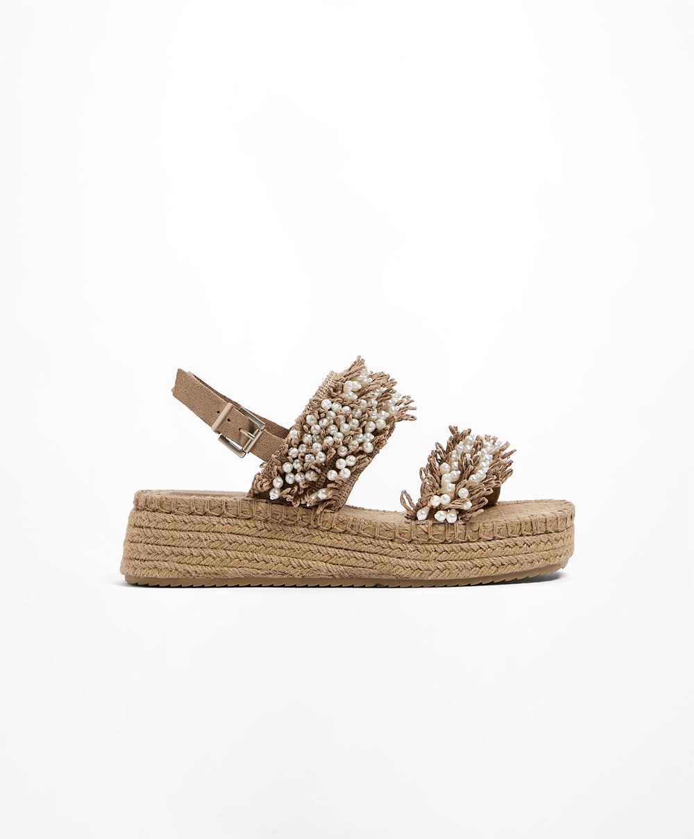 Oysho Pearl Wedges Brune | XYQM17082