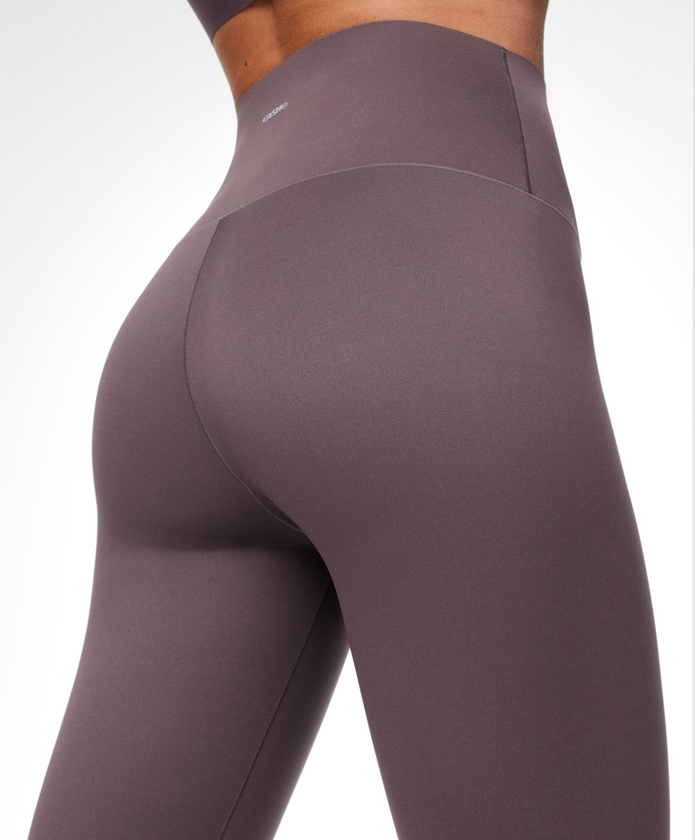 Oysho Perfect-adapt High-rise 65cm Ankle-length Leggings Grey-purple | PYVK73614