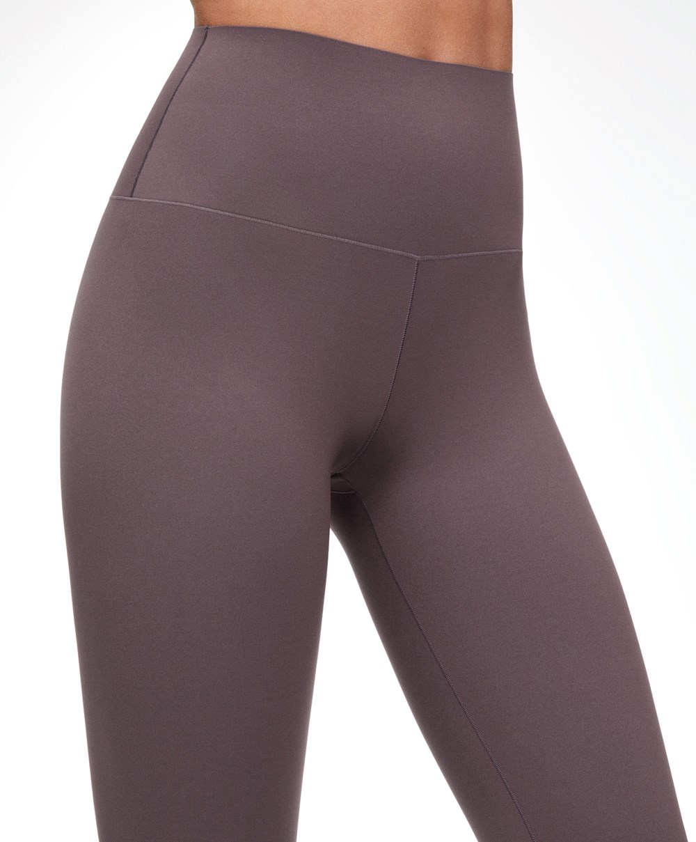 Oysho Perfect-adapt High-rise 65cm Ankle-length Leggings Grey-purple | PYVK73614