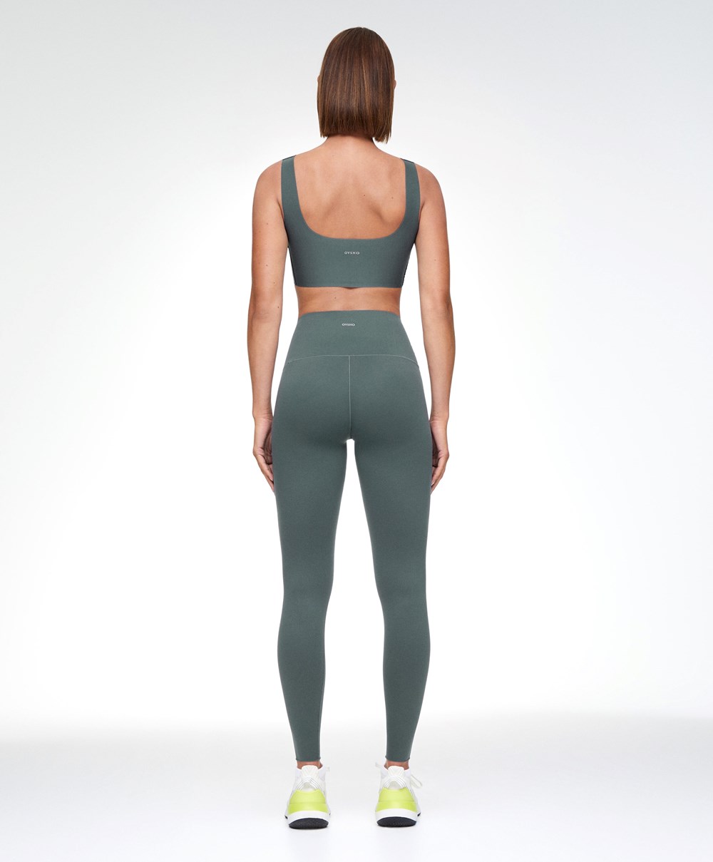 Oysho Perfect-adapt High-rise 65cm Ankle-length Leggings Mid Ocean | XAHI38470