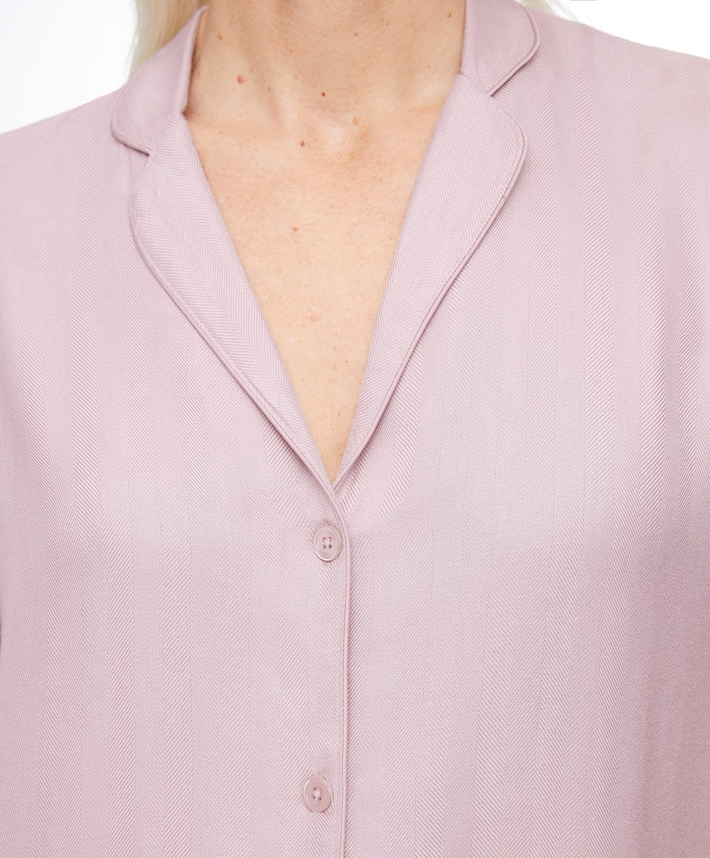 Oysho Piping Nightshirt Rosa | MRCI45967