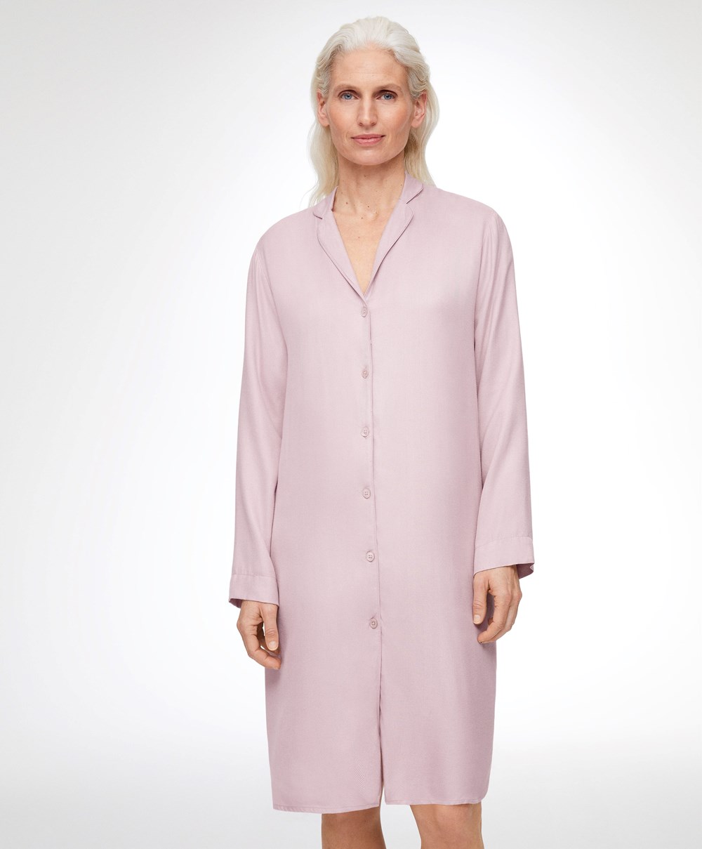 Oysho Piping Nightshirt Rosa | MRCI45967