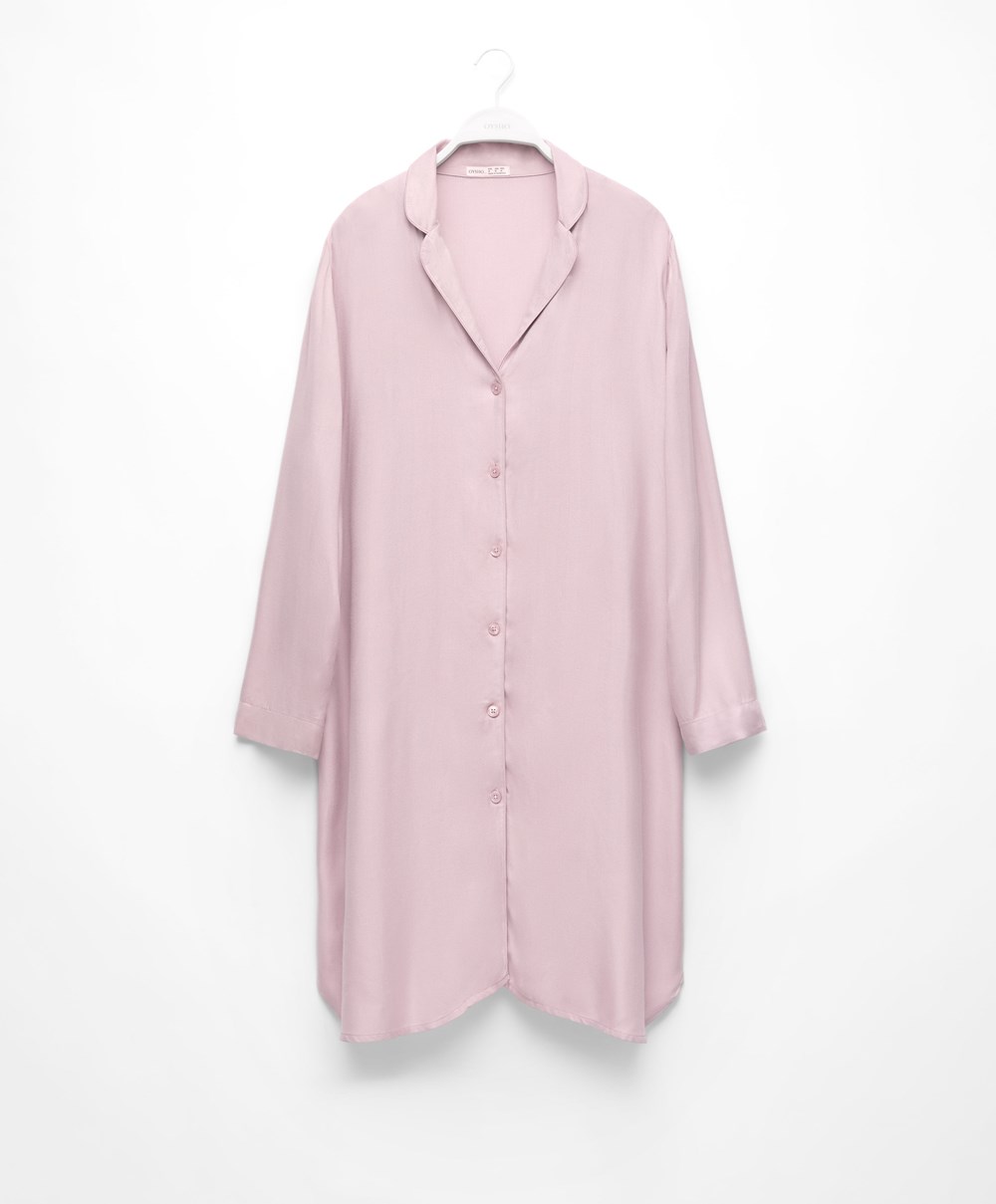 Oysho Piping Nightshirt Rosa | WSAV28439