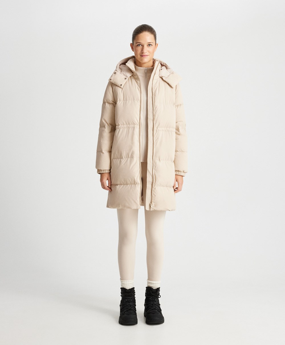 Oysho Polstret Down Jacket Beige | QUXA13692