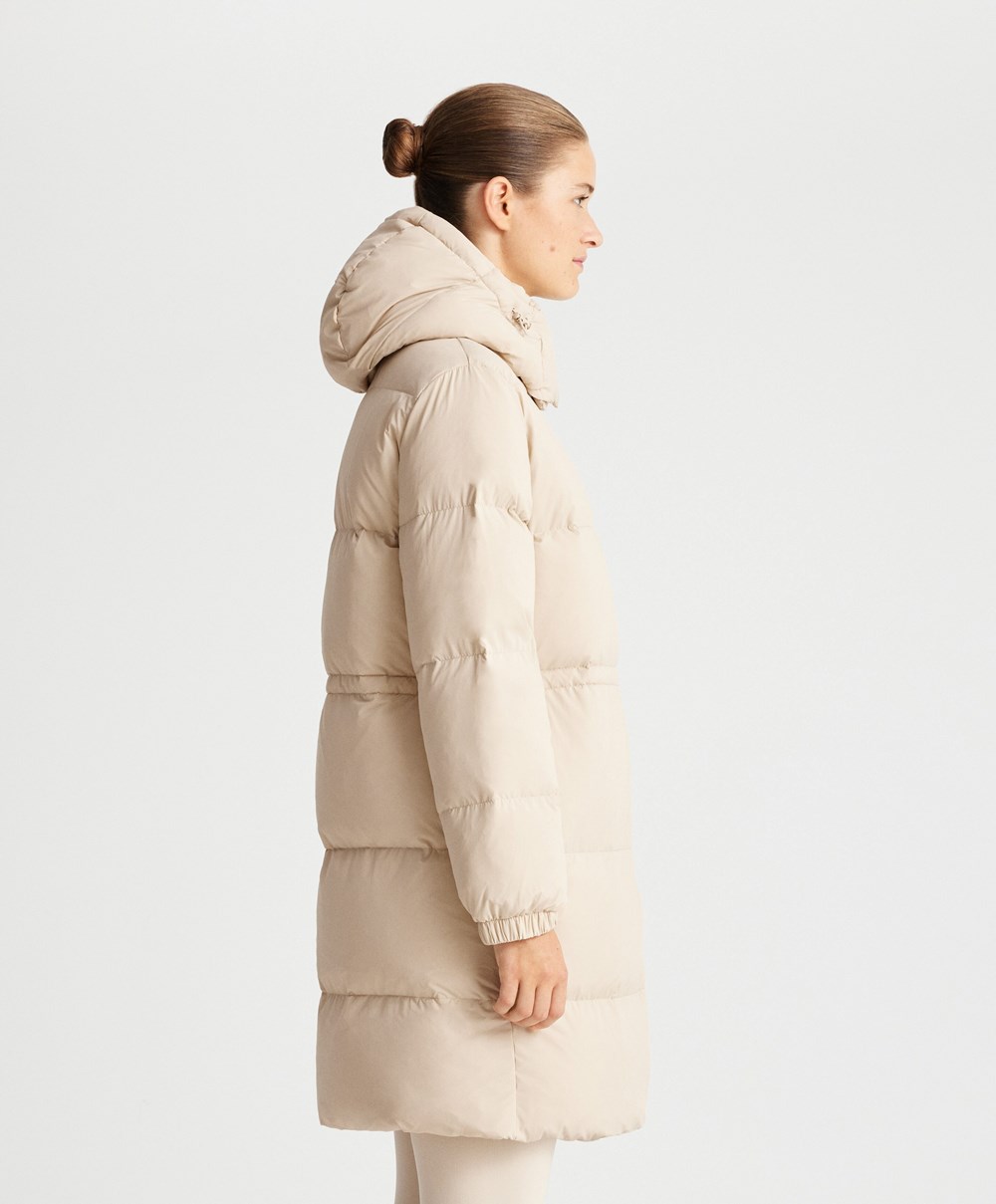 Oysho Polstret Down Jacket Beige | QUXA13692