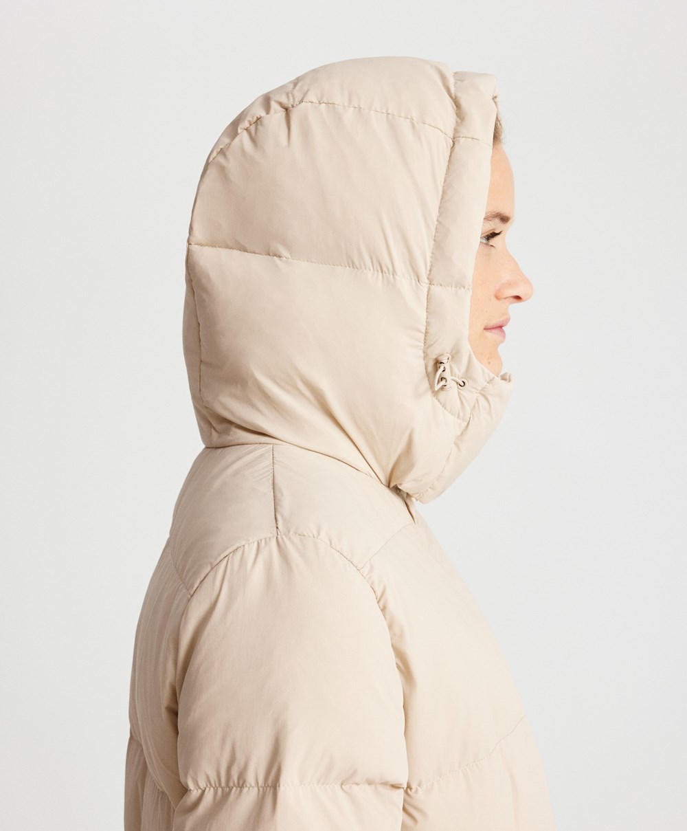 Oysho Polstret Down Jacket Beige | QUXA13692