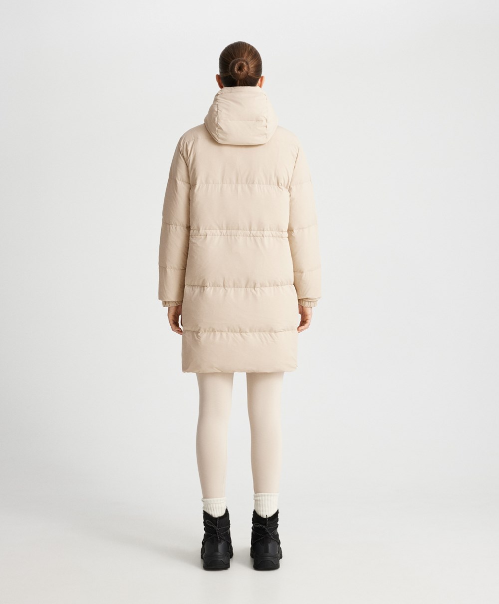 Oysho Polstret Down Jacket Beige | QUXA13692