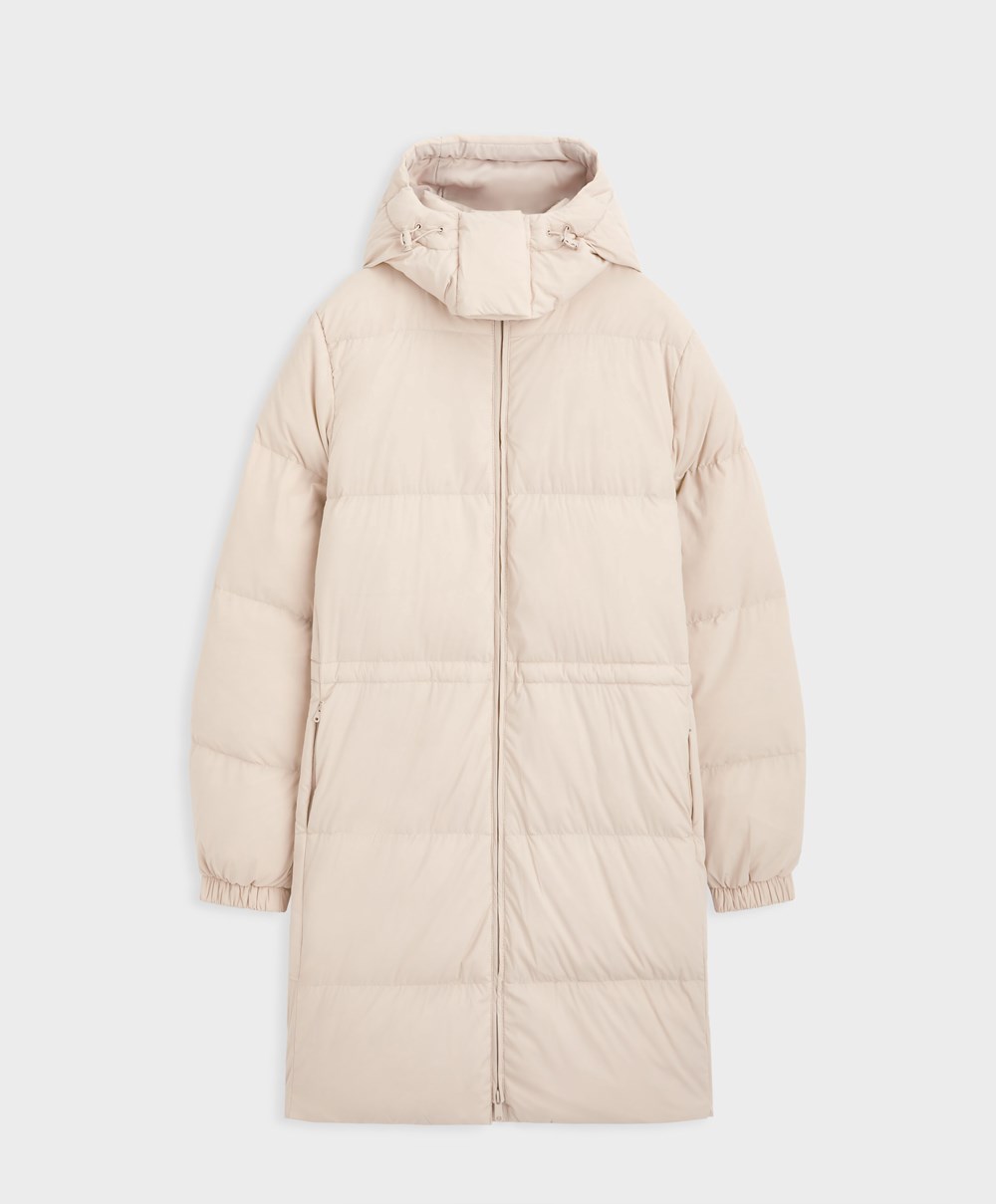 Oysho Polstret Down Jacket Beige | QUXA13692