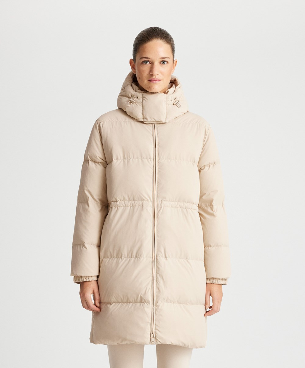 Oysho Polstret Down Jacket Beige | QUXA13692