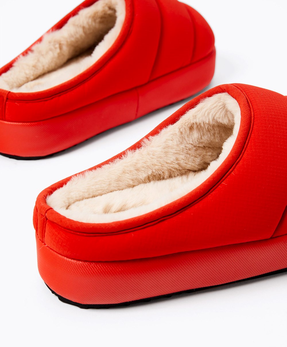 Oysho Polstret Nylon Slippers Oransje | GCWL74389