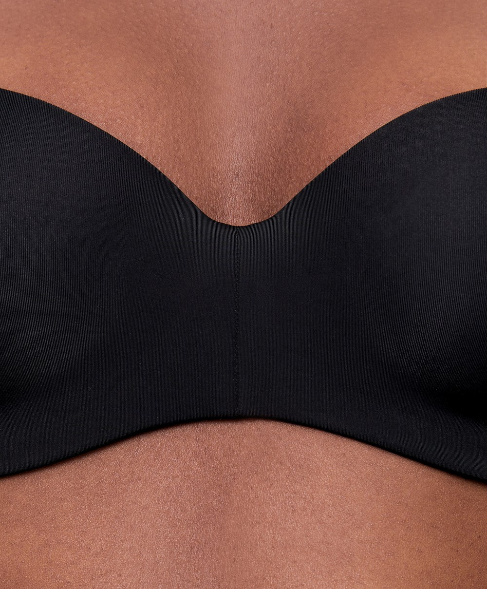 Oysho Polyamide Bra With Removable Straps Svarte | KAGU37819