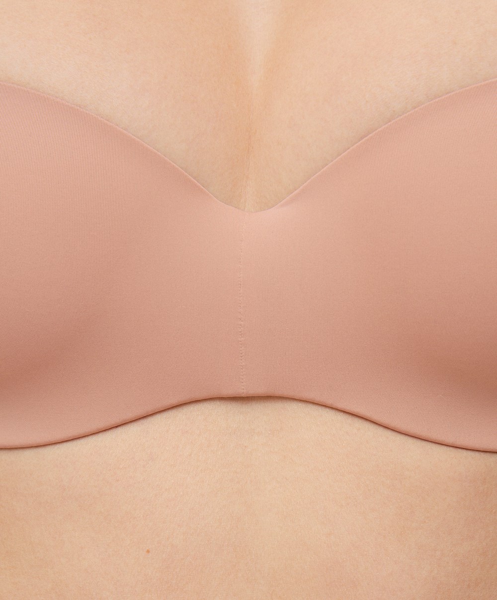 Oysho Polyamide Bra With Removable Straps Beige | KOYM48296