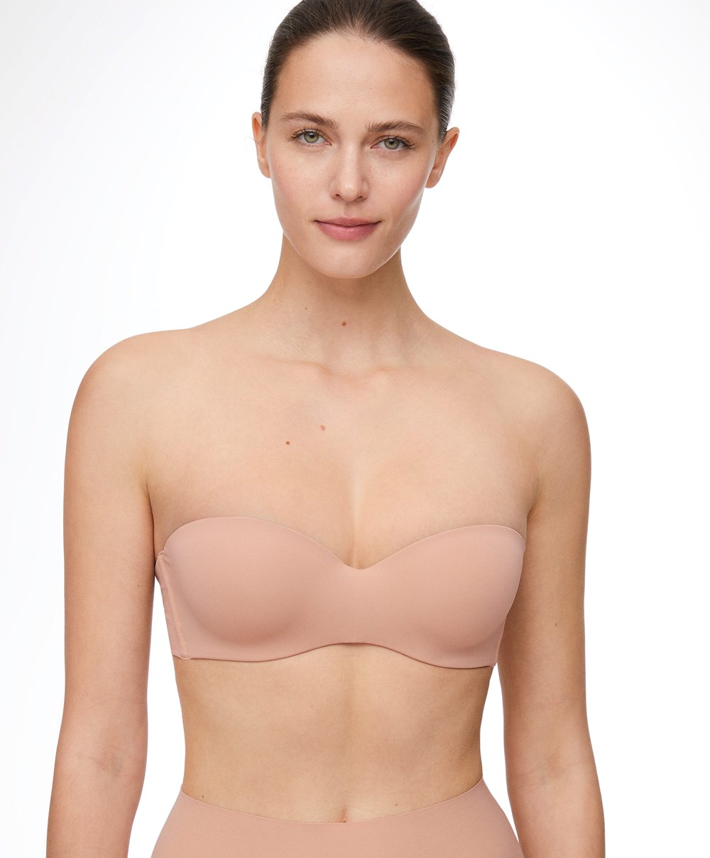 Oysho Polyamide Bra With Removable Straps Beige | KOYM48296