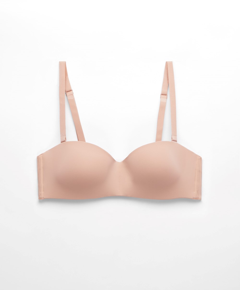 Oysho Polyamide Bra With Removable Straps Beige | KOYM48296