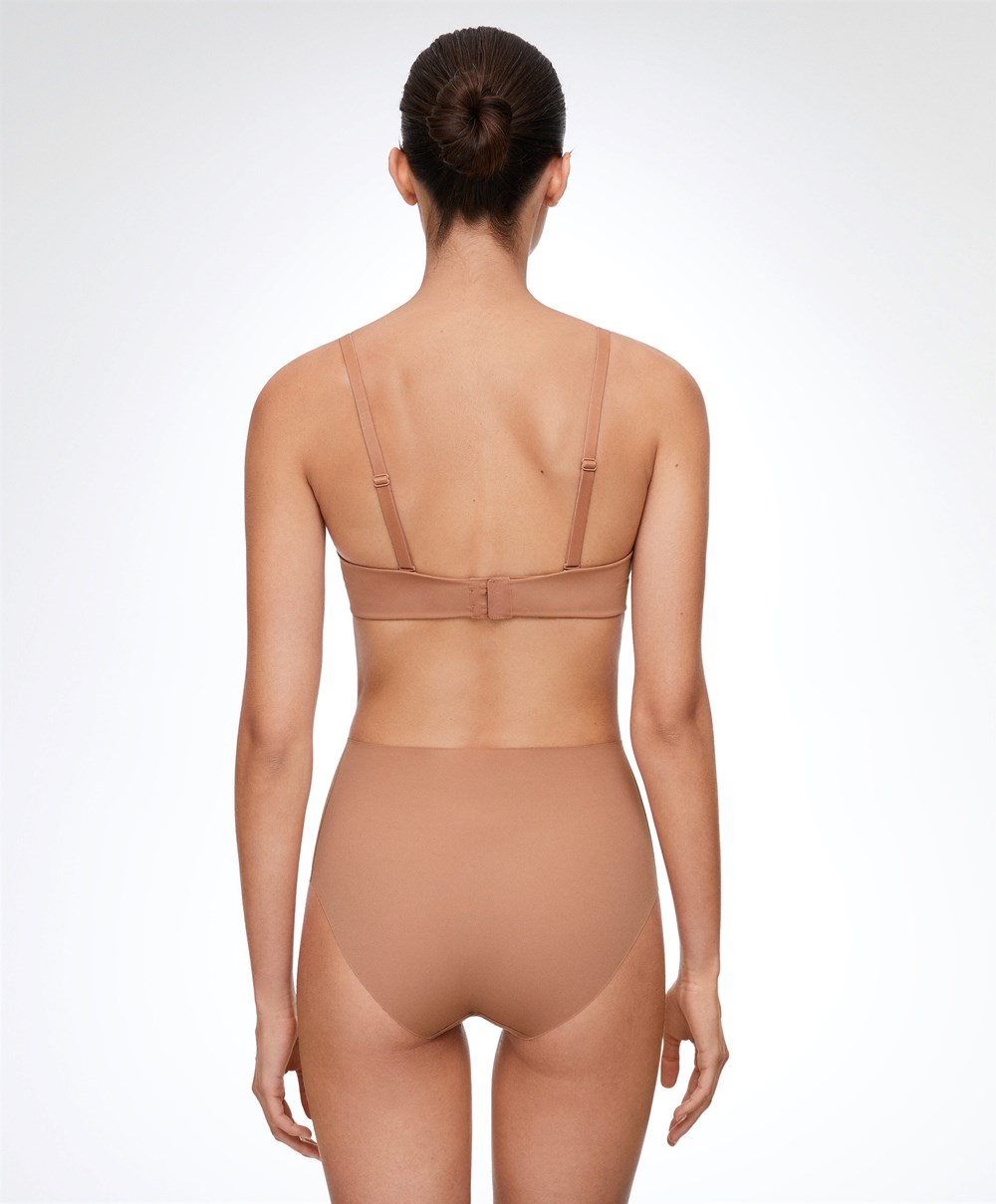 Oysho Polyamide Bra With Removable Straps Tan | SIBD41805