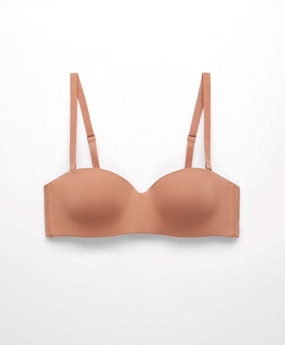 Oysho Polyamide Bra With Removable Straps Tan | SIBD41805