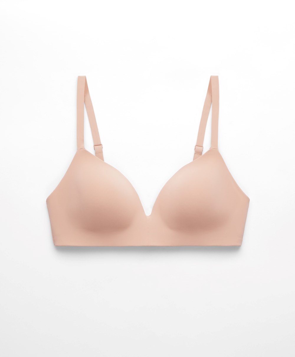 Oysho Polyamide Full Triangle Bra Beige | AGFT81065